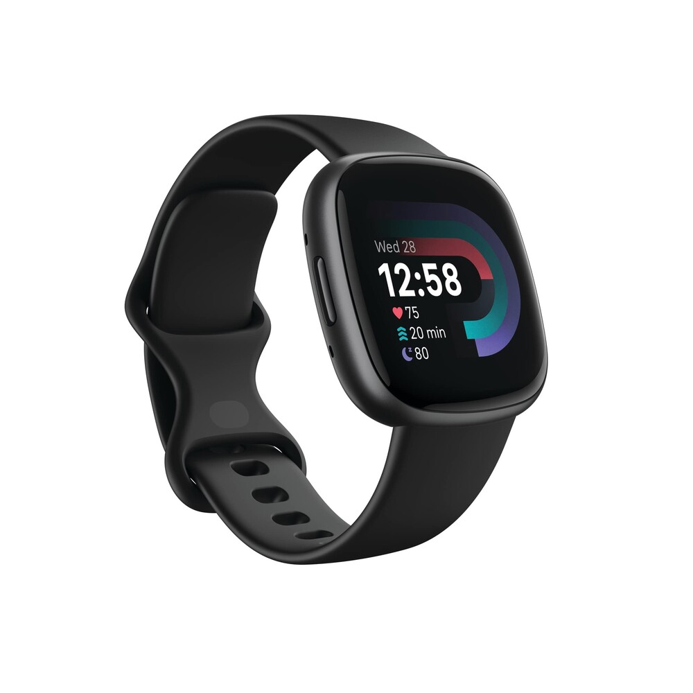 Fitbit Versa 4 Fitness Smartwatch Black Silicone Strap GPS Exercise Modes